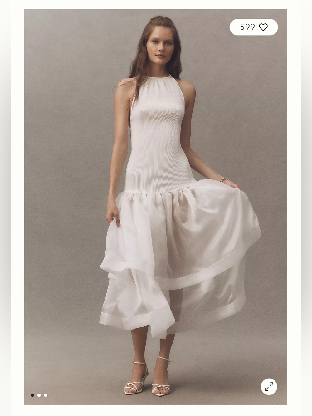L'IDÉE Carrie Halter Drop-Waist Tiered Maxi Dress